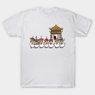 Peking Duck Parade, Chinese Cartoon Style T-Shirt